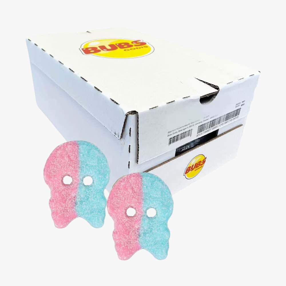 BUBS Sour Dizzy Bubblegum Skulls Full Box