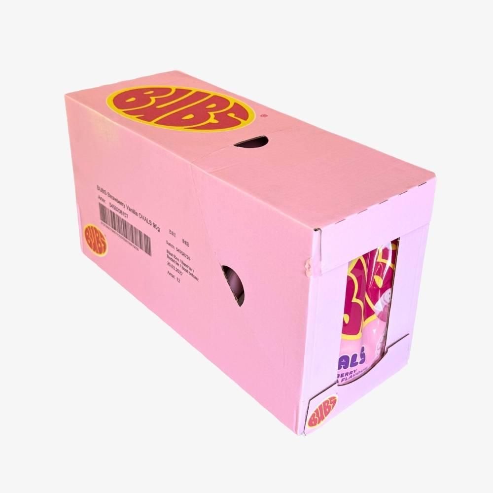 BUBS Sour Ovals Strawberry Vanilla 12-Pack