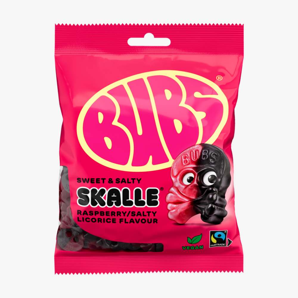 BUBS Skalle licorice Raspberry