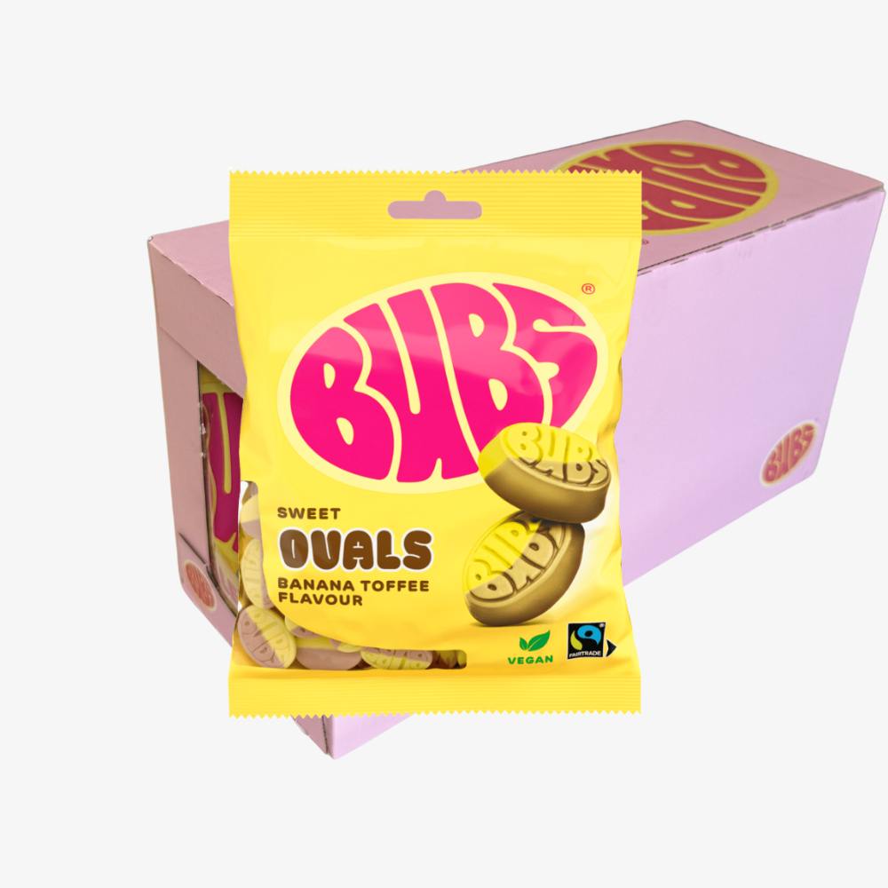BUBS Banana Toffee Ovals 90G (3.17OZ) 12-Pack