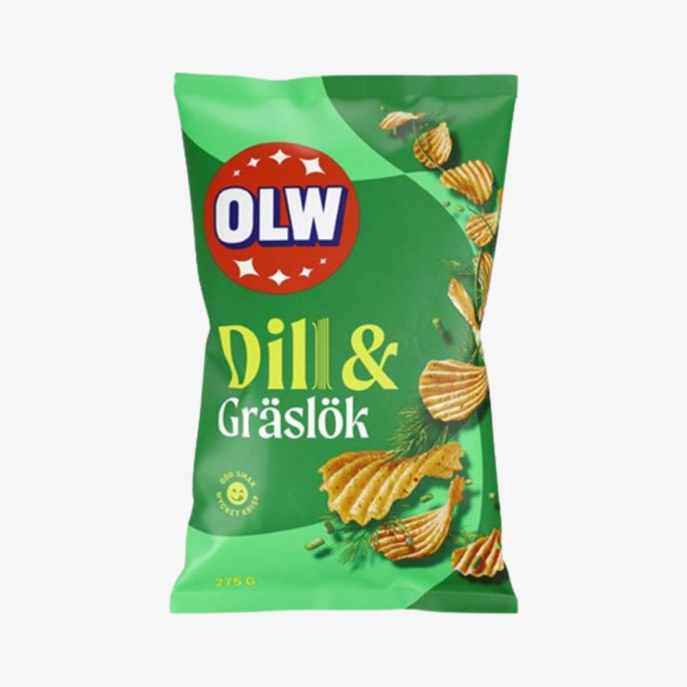 OLW Dill & Gräslök - Dill & Chives Chips 275G (9.7OZ)